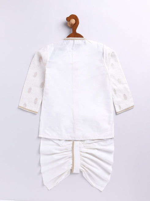 Infant Boy's Cream Silk Blend Ethnic Combo Set